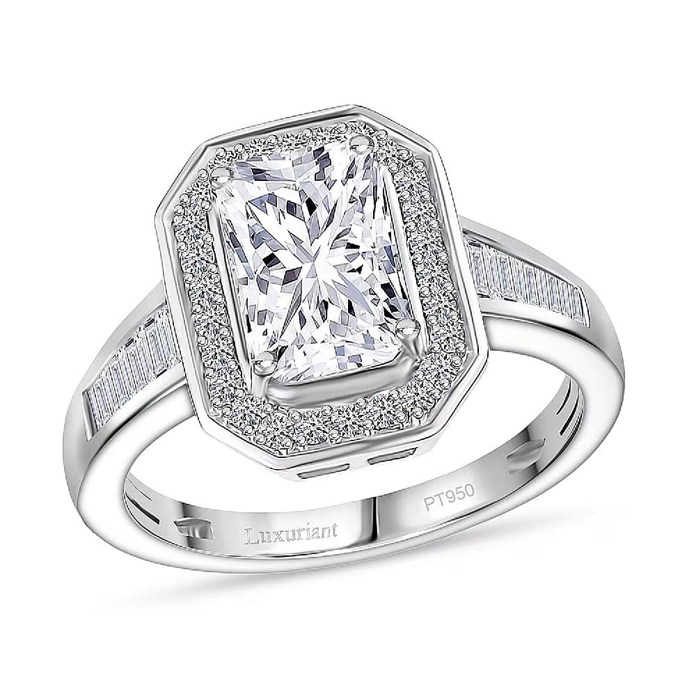 IGI Certified Luxuriant Lab Grown Diamond Ring in 950 Platinum 2.50 ctw
