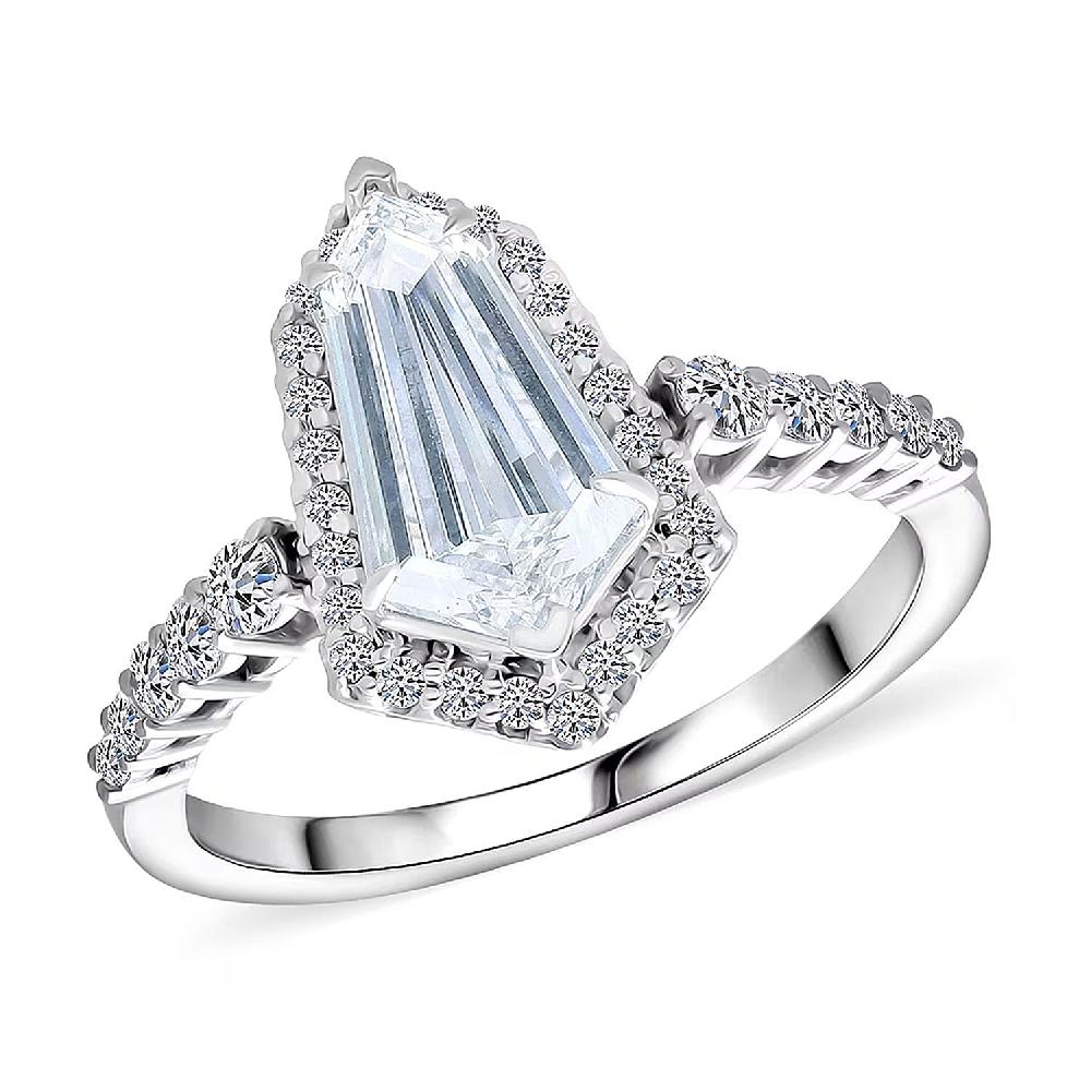 IGI Certified Luxuriant Lab Grown Diamond Ring in 950 Platinum 2.50 ctw (E-F VS)