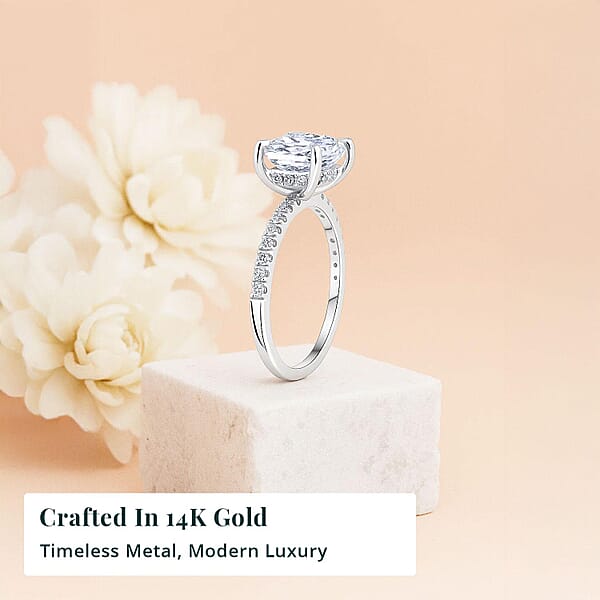 IGI Certified Luxuriant Lab Grown Diamond SI1-SI2 2.25 Ctw Ring In 14K White Gold