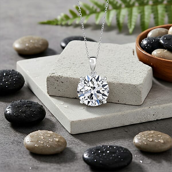 IGI Certified Luxuriant Lab Grown Diamond Solitaire Pendant Necklace In 950 Platinum 5.00 Ctw (20 Inches) (E-F VS)