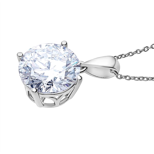 IGI Certified Luxuriant Lab Grown Diamond Solitaire Pendant Necklace In 950 Platinum 5.00 Ctw (20 Inches) (E-F VS)
