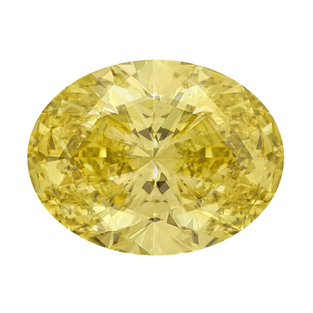 IGI Certified Luxuriant Lab Grown Yellow Diamond (Oval) (VS2) 2.00 ctw