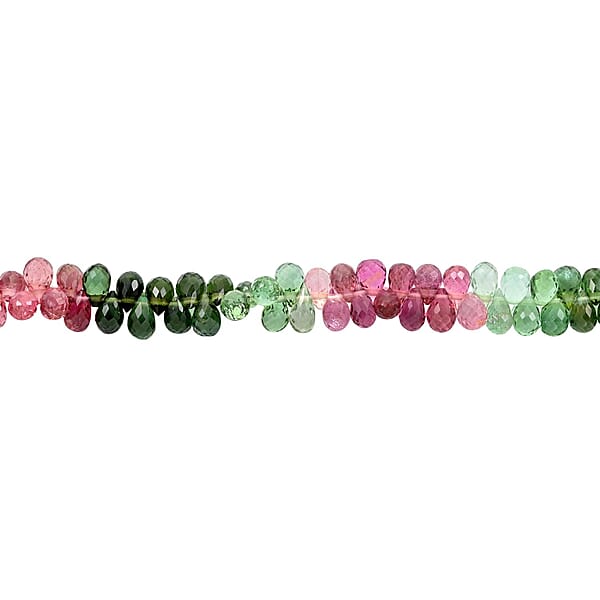 Iliana 18K Yellow Gold AAA Multi-Tourmaline Beaded Graduated Bracelet (7-8In) 40.00 Ctw