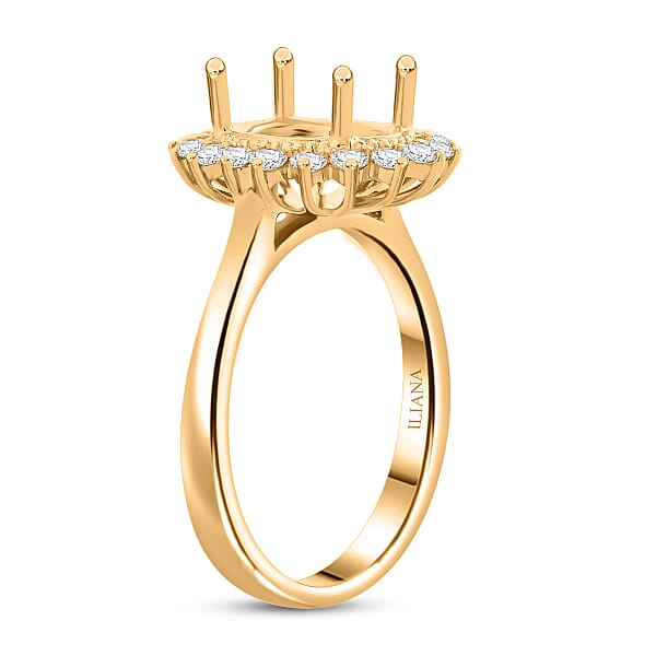 Iliana Mounting Ring In 18K Yellow Gold 4.81 Grams