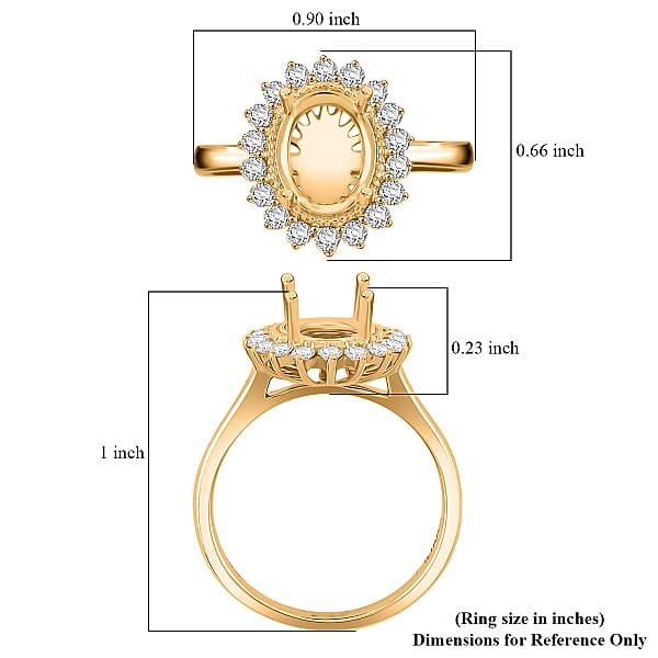 Iliana Mounting Ring In 18K Yellow Gold 4.81 Grams