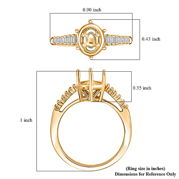 Iliana Mounting Ring In 18K Yellow Gold 5.10 Grams