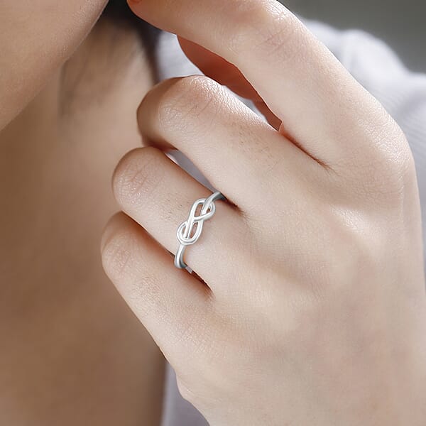Infinity Ring In 10K White Gold 2.70 Grams (Del. In 10-12 Days)
