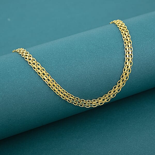 Italian 10K Yellow Gold Bismark Necklace (20 Inches) (5.23 Grams)
