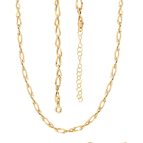 Italian 10K Yellow Gold Fiocco Breeze Necklace 18-20 Inches 4.2 Grams