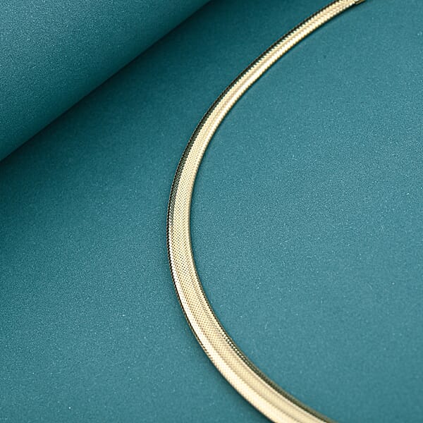 Italian 10K Yellow Gold Graduated Mesh Collier Chain Necklace (18-20 Inches) (3.69 Grams)