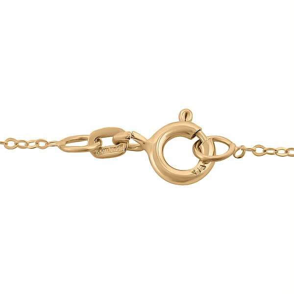 Italian 10K Yellow Gold Infinity Necklace 18-20 Inches 1.15 Grams