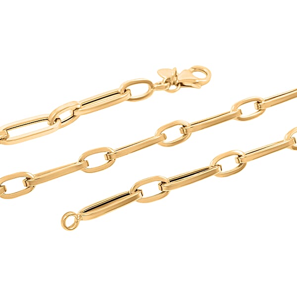 Italian 14K Yellow Gold 5mm Paperclip Necklace (18 Inches) (8.00 G)