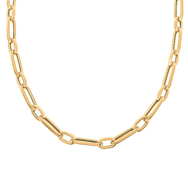 Italian 14K Yellow Gold 5mm Paperclip Necklace (18 Inches) (8.00 G)