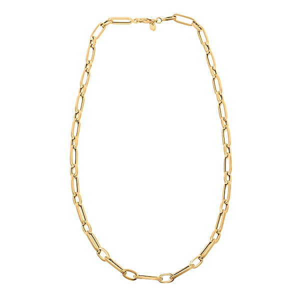 Italian 14K Yellow Gold 5mm Paperclip Necklace (18 Inches) (8.00 G)