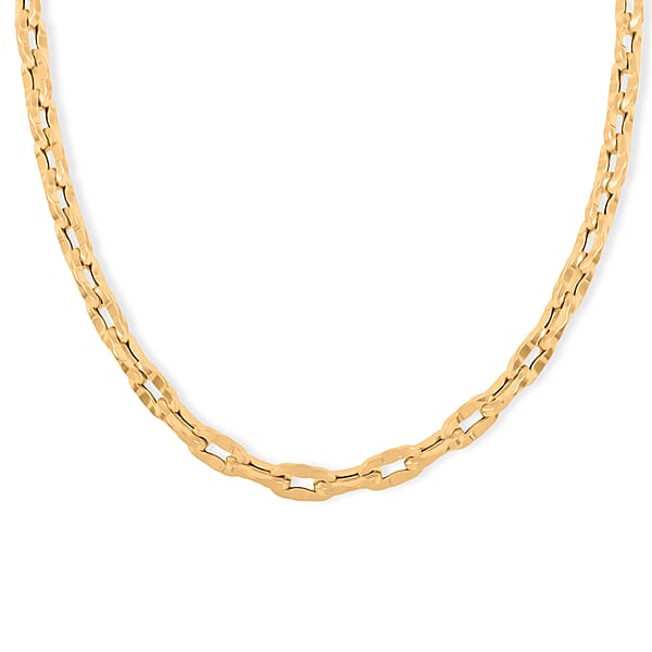 Italian 5.7mm Grande Luce Oro Chain Necklace In 10K Yellow Gold 8.43 Grams 20 Inches
