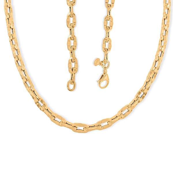 Italian 5.7mm Grande Luce Oro Chain Necklace In 10K Yellow Gold 8.43 Grams 20 Inches