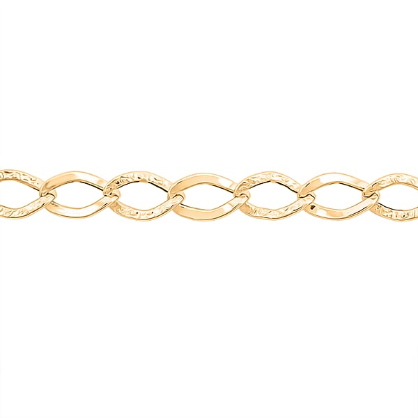 Italian Alternata Kite Grumetta Chain Bracelet In 10K Yellow Gold (7.50 In) 1.75 Grams