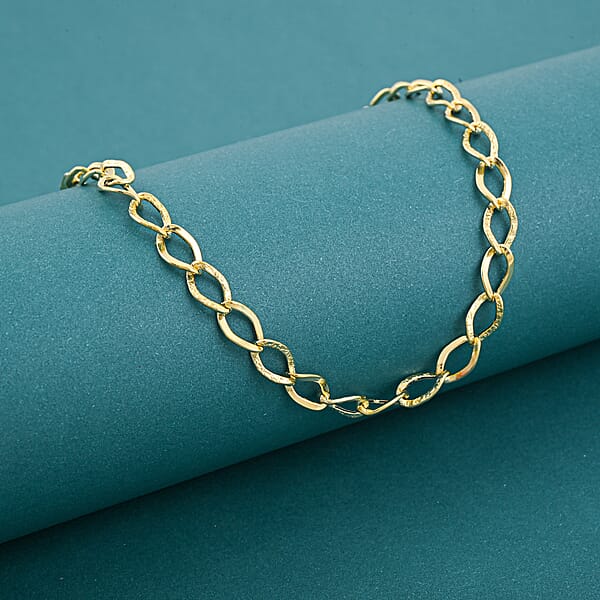 Italian Alternata Kite Grumetta Chain Necklace In 10K Yellow Gold 3.62 Grams 20 Inches