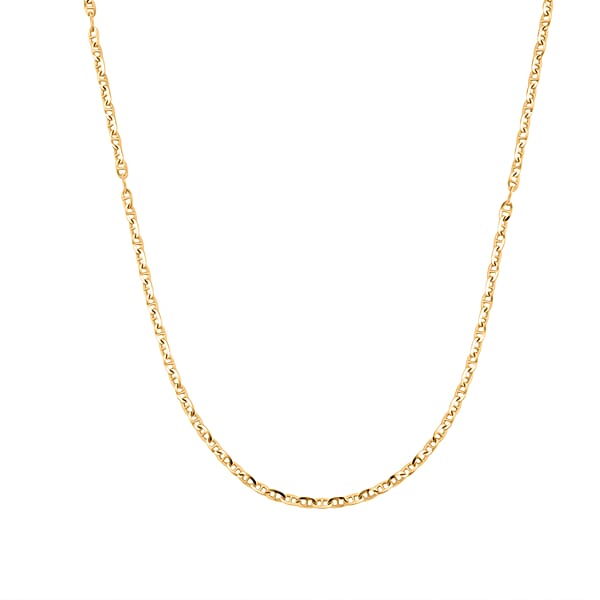 Italian Brillucci Chain Necklace In 14K Yellow Gold Over Sterling Silver 4.84 Grams 20 Inches