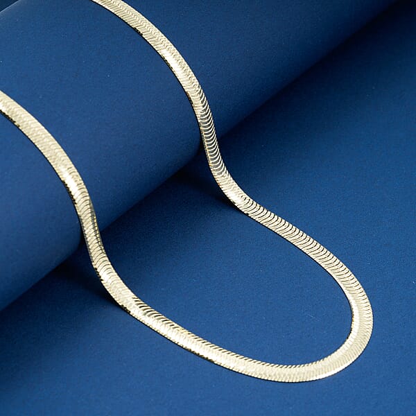 Italian Chain Necklace In 14K Yellow Gold Over Sterling Silver 12.87 Grams 18 Inches