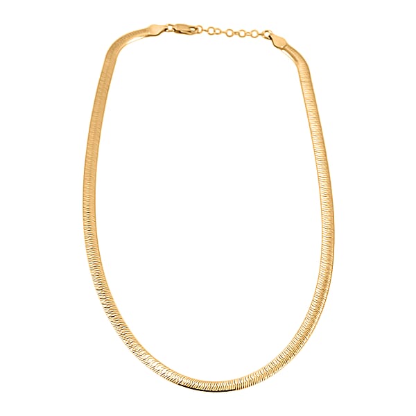 Italian Chain Necklace In 14K Yellow Gold Over Sterling Silver 12.87 Grams 18 Inches