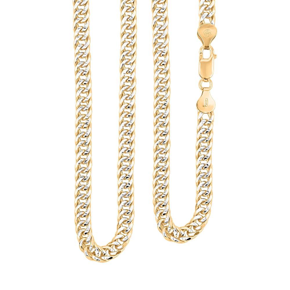 Italian Curb Chain Necklace in 14K YG Over and Sterling Silver 34.3 Grams 22 Inches