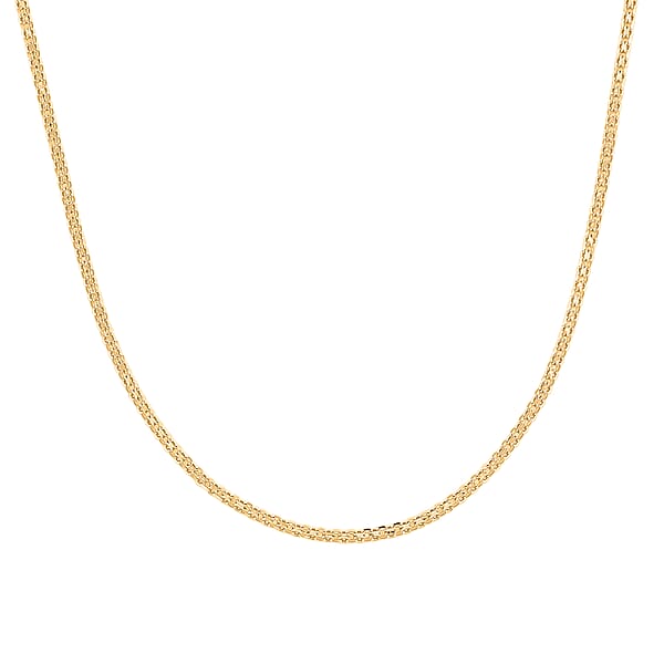 Italian Essential Link Chain Necklace In 14K Yellow Gold Over Sterling Silver 3.12 Grams 18 Inches