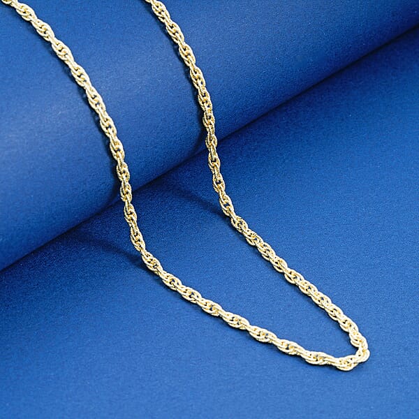 Italian Fancy Link Chain Necklace In 14K Yellow Gold Over Sterling Silver 10.08 Grams 20 Inches