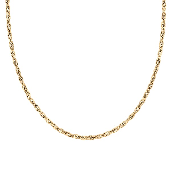 Italian Fancy Link Chain Necklace In 14K Yellow Gold Over Sterling Silver 10.08 Grams 20 Inches