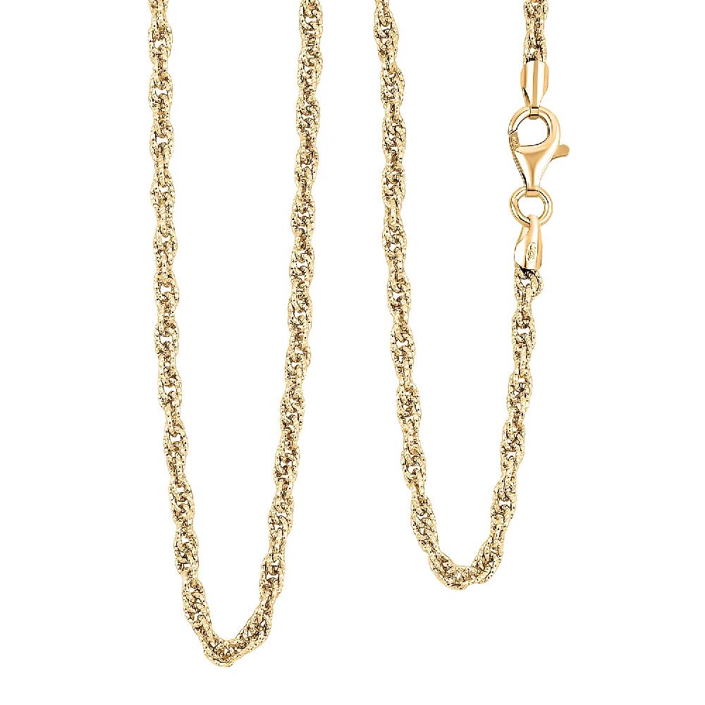 Italian Fancy Link Chain Necklace in 14K Yellow Gold Over Sterling Silver 10.08 Grams 20 Inches