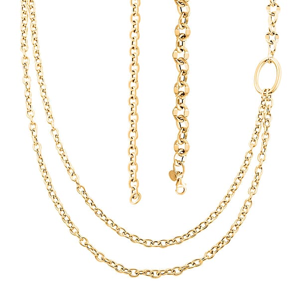 Italian Link Chain Necklace In 10K Yellow Gold 9.40 Grams 18-20 Inches