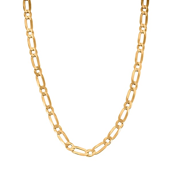 Italian Link Chain Necklace In 14K Yellow Gold Over Sterling Silver 11.30 Grams 24 Inches