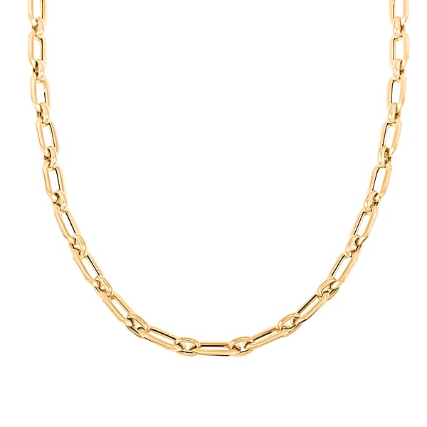 Italian Octagonal Viale Chain Necklace In 10K Yellow Gold 5.50 Grams 20 Inches