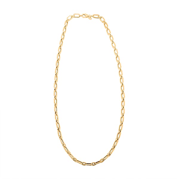 Italian Octagonal Viale Chain Necklace In 10K Yellow Gold 5.50 Grams 20 Inches
