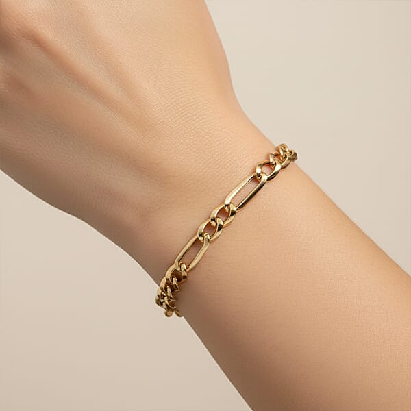 Italian Ponte Vecchio Grumetta Chain Bracelet In 10K Yellow Gold (7.50 In) 3.1 Grams