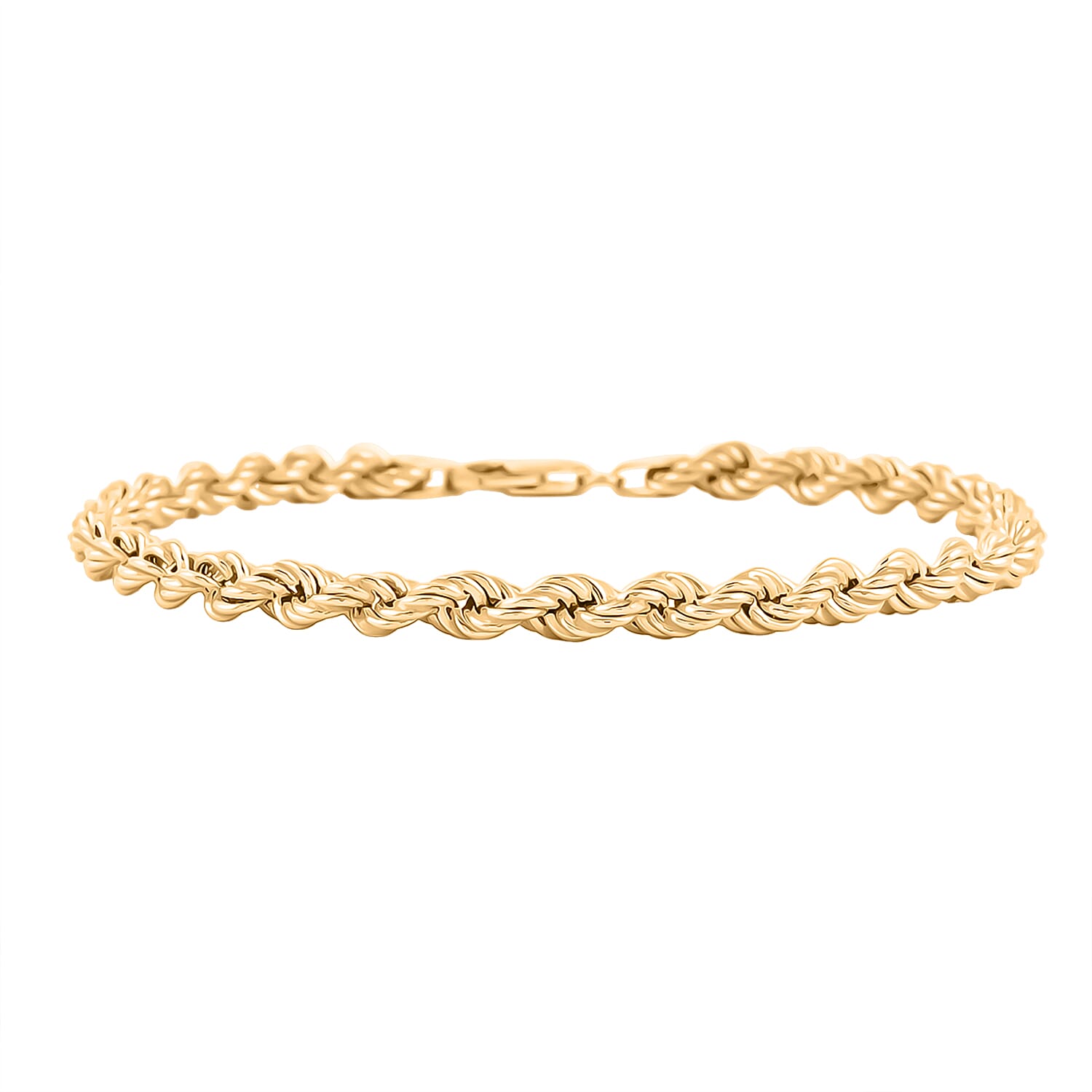 Italian Rope Chain Bracelet in 10K Yellow Gold (8.00 In) 5.23 Grams