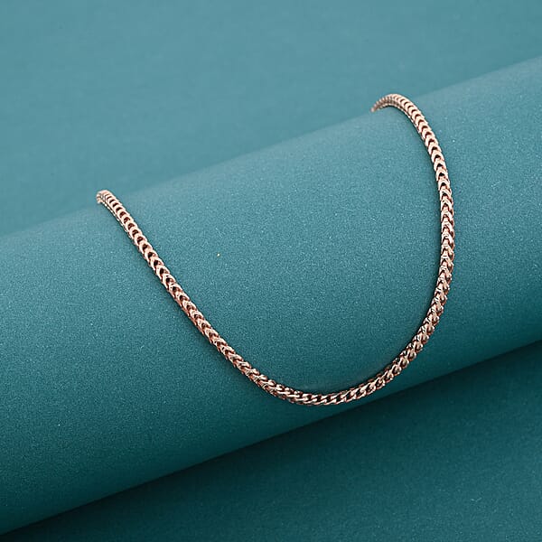 Italian Rope Chain Necklace In 14K Rose Gold Over Sterling Silver 8.96 Grams 20 Inches