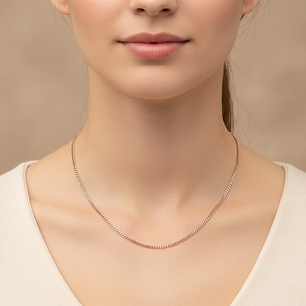 Italian Rope Chain Necklace In 14K Rose Gold Over Sterling Silver 8.96 Grams 20 Inches
