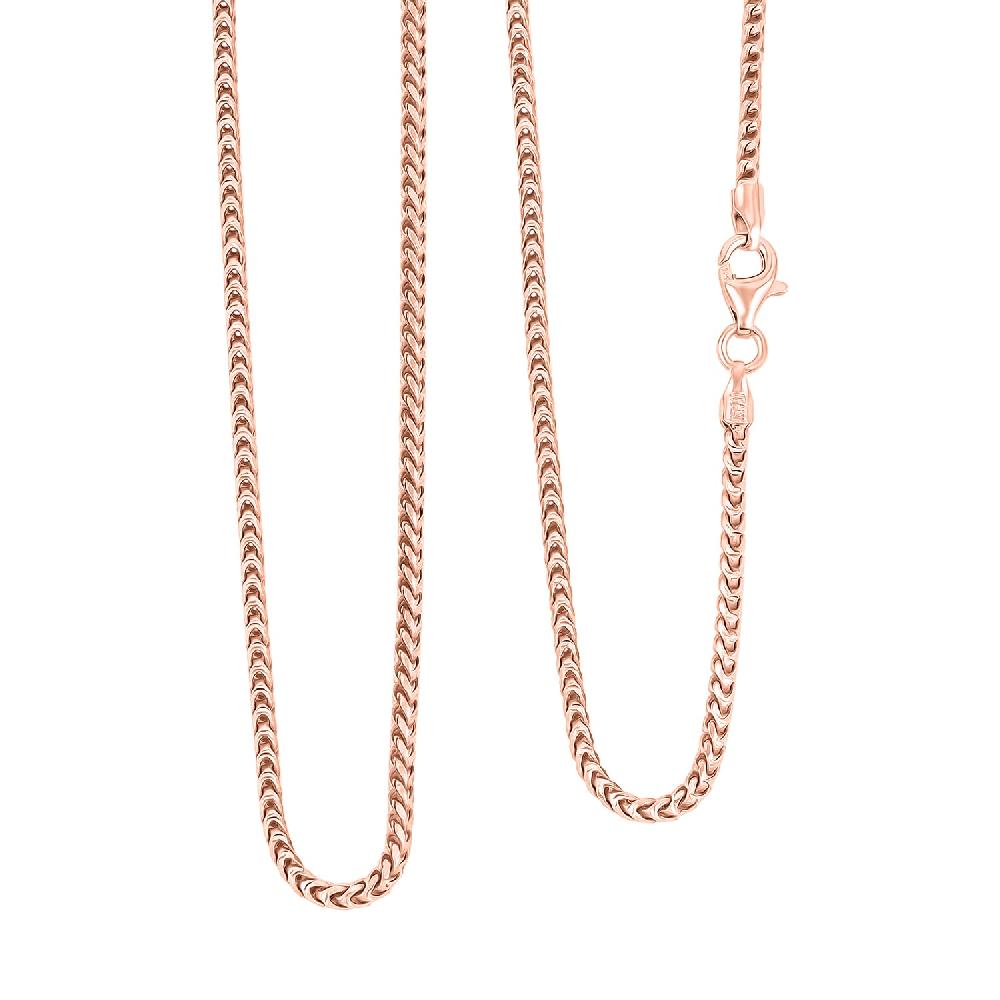 Italian Rope Chain Necklace in 14K Rose Gold Over Sterling Silver 8.96 Grams 20 Inches