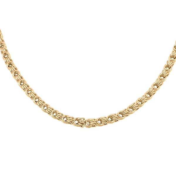 Italian Rosetta Scalare Chain Necklace In 10K Yellow Gold 12.33 Grams 20 Inches