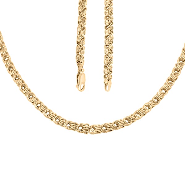 Italian Rosetta Scalare Chain Necklace In 10K Yellow Gold 12.33 Grams 20 Inches