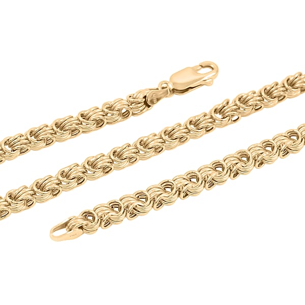 Italian Rosetta Scalare Chain Necklace In 10K Yellow Gold 12.33 Grams 20 Inches
