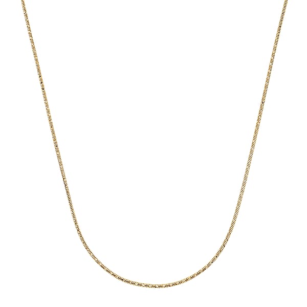 Italian Snake Chain Necklace In 14K Yellow Gold Over Sterling Silver 9.87 Grams 24 Inches