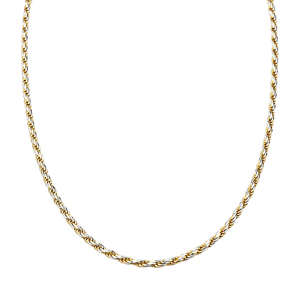 Italian Twisted Link Chain Necklace In 14K YG Over And Sterling Silver 9.03 Grams 20 Inches
