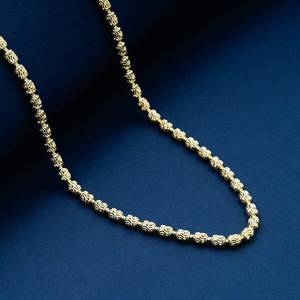 Italian Typhoon Chain Necklace In 14K Yellow Gold Over Sterling Silver 11.88 Grams 18-20 Inches