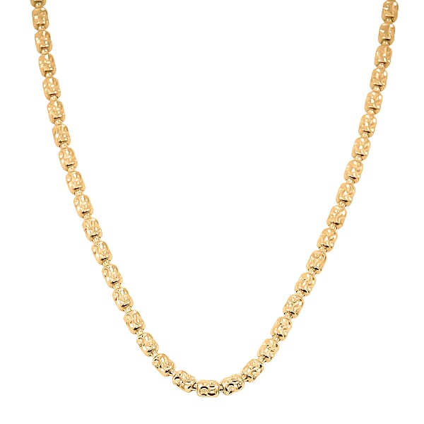 Italian Typhoon Chain Necklace In 14K Yellow Gold Over Sterling Silver 11.88 Grams 18-20 Inches