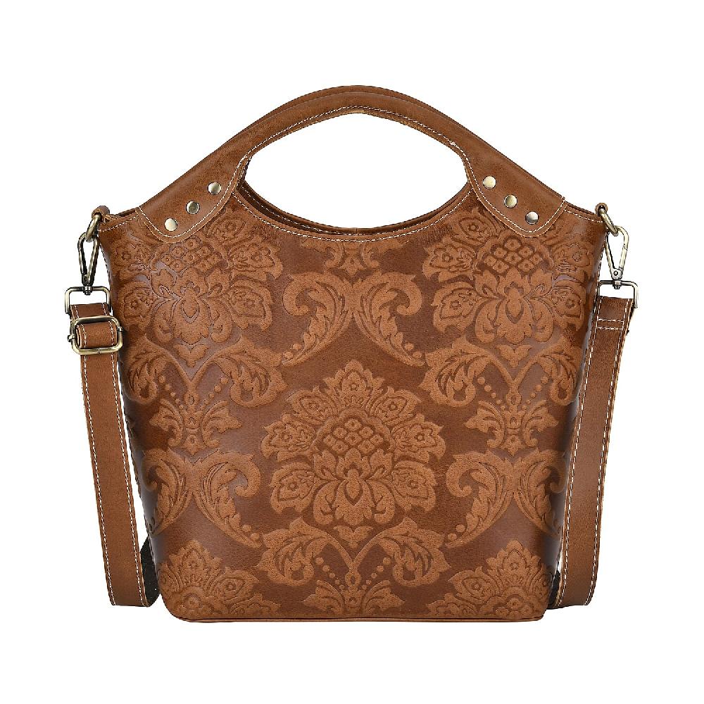 Italy Retro Noble Collection Brown Color Genuine Leather Crossbody Bag With Handle Drop and Shoulder Strap