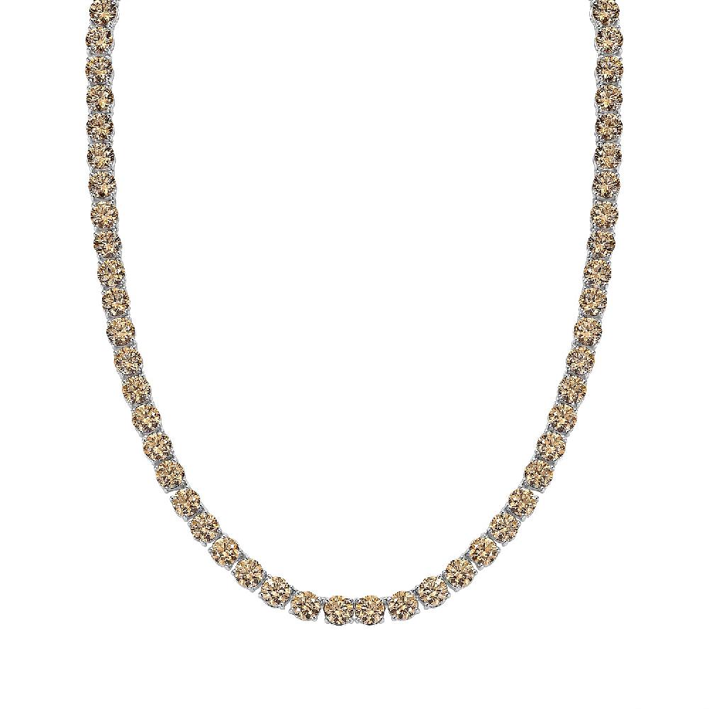 J Francis Embellished with Fancy Yellow Zirconia by Swarovski 73.25 ctw Celestial Radiance Necklace in Rhodium Over Sterling Silver 18 Inches