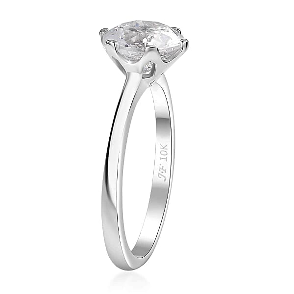 J Francis Zirconia By Swarovski Solitaire Ring In 10K White Gold 3.35 Ctw