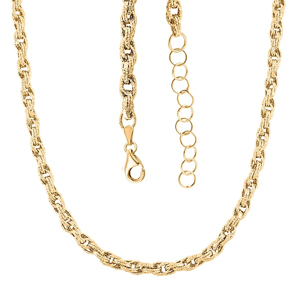 JCK Hunter’s Pick Italian 10K Yellow Gold DC Spirali Oro Prezioso Torchon Necklace 18-20 Inches 9.6 Grams